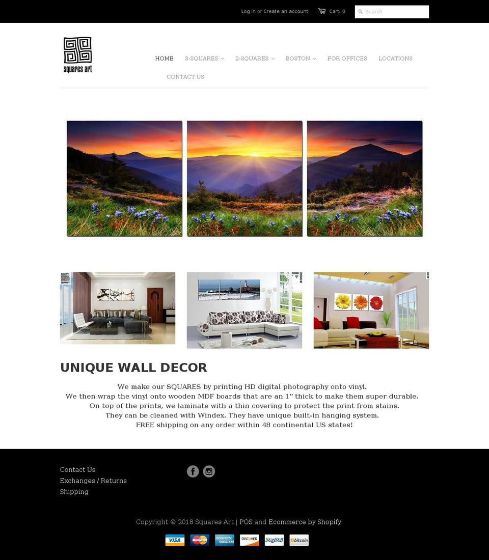 squares-art.com shopify website screenshot