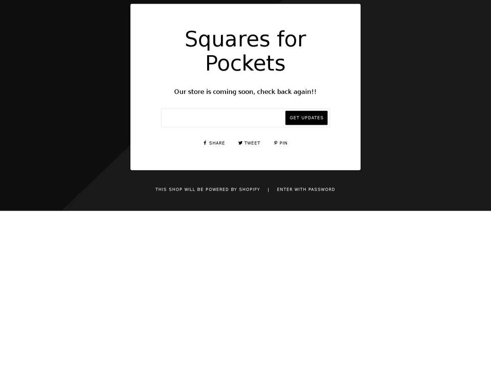 squaresforpockets.com — Shopify storefront screenshot