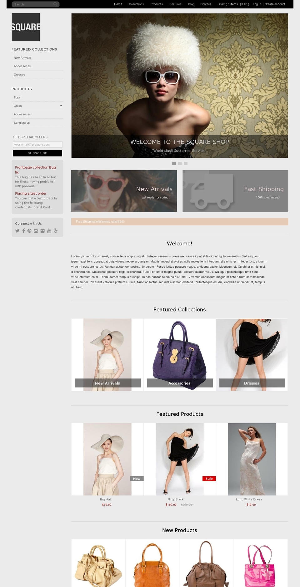 squaretheme.myshopify.com shopify website screenshot