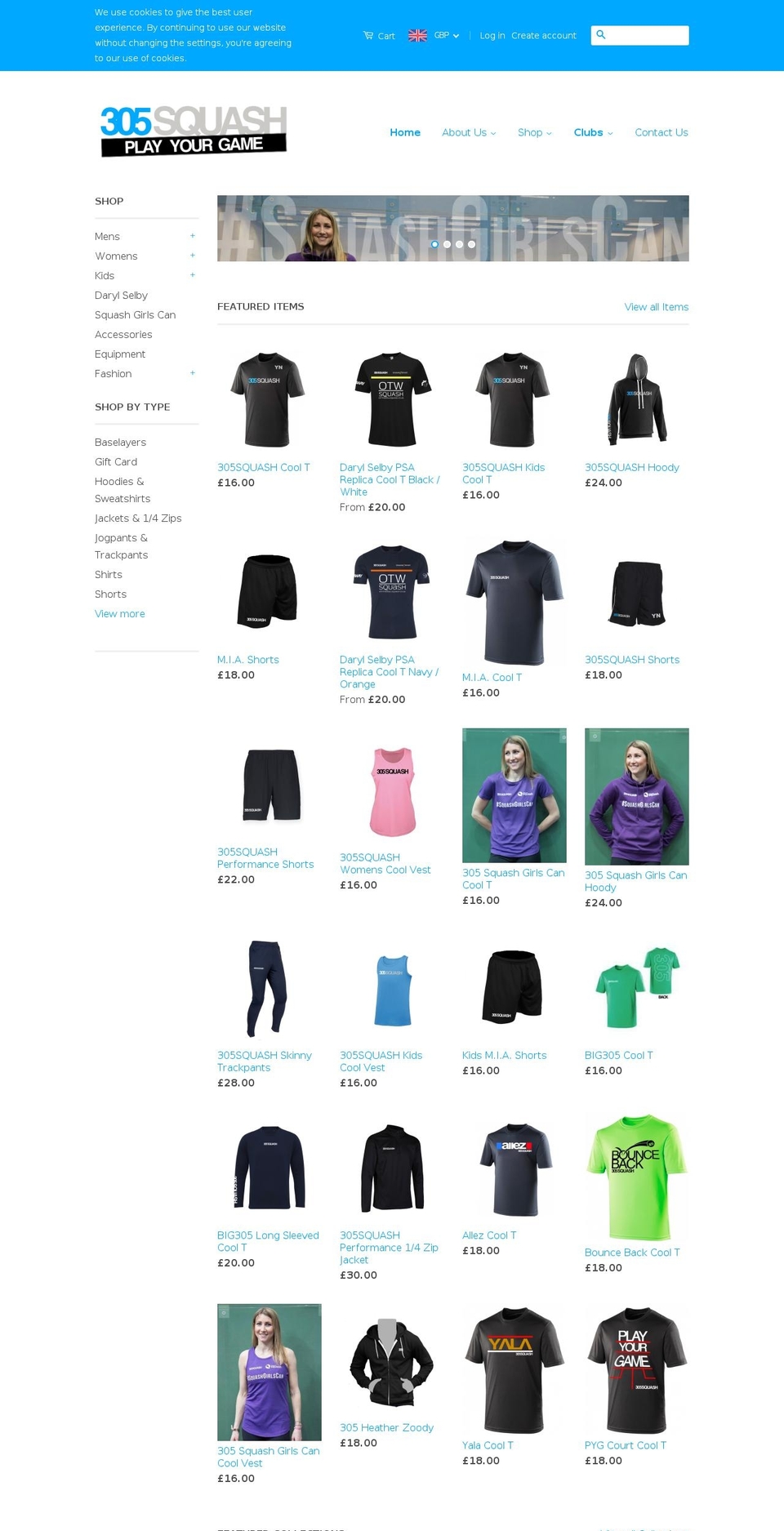 squashclothing.com — Shopify storefront screenshot
