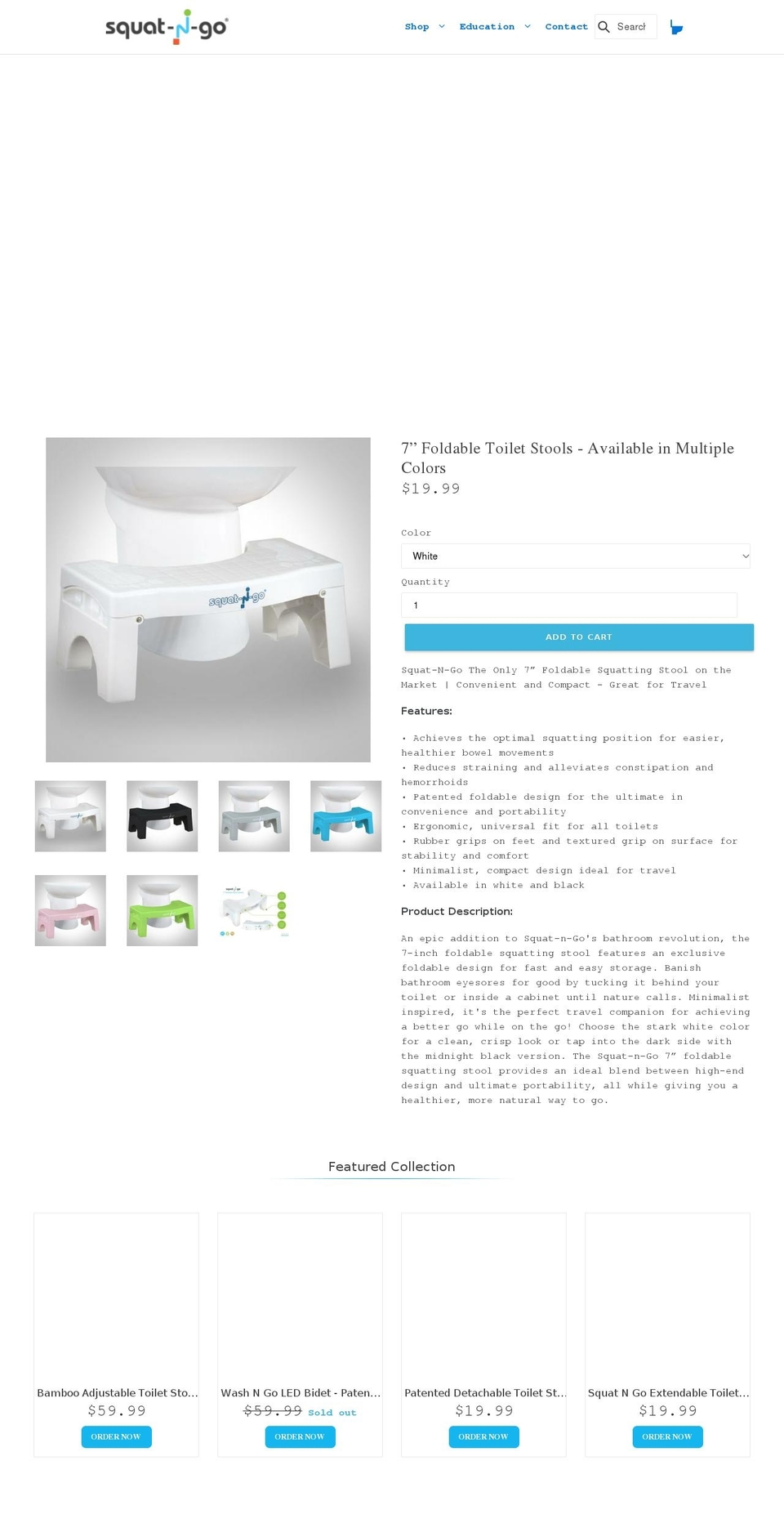 squat-n-go.com — Shopify storefront screenshot