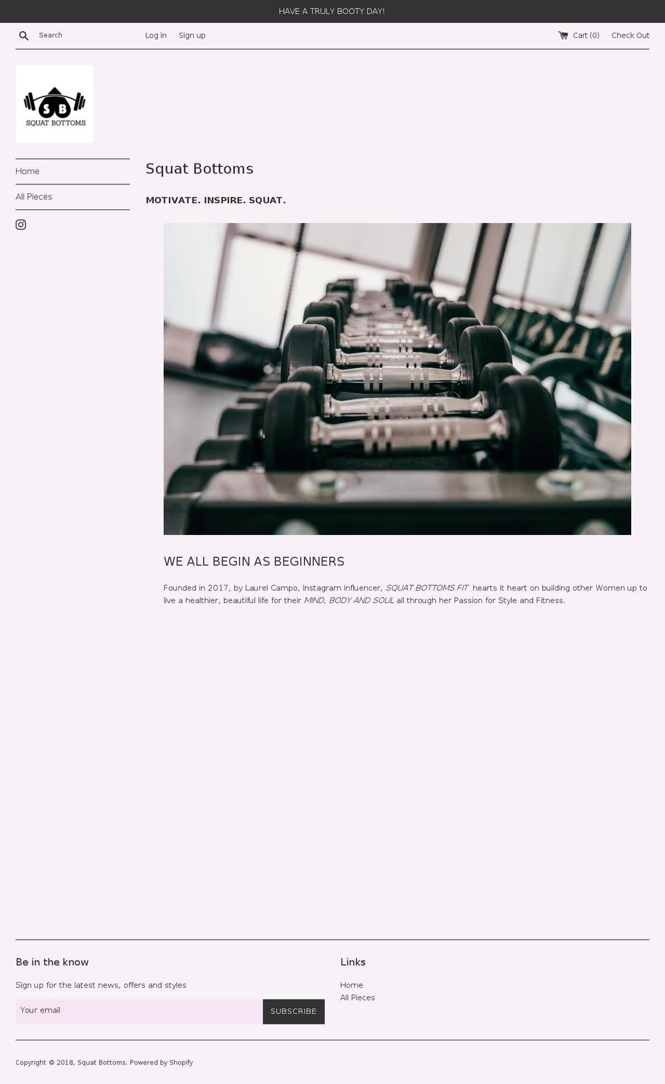 squatbottoms.com — Shopify storefront screenshot