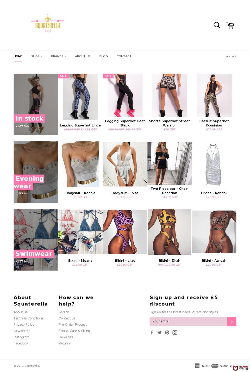 squaterella.com shopify website screenshot