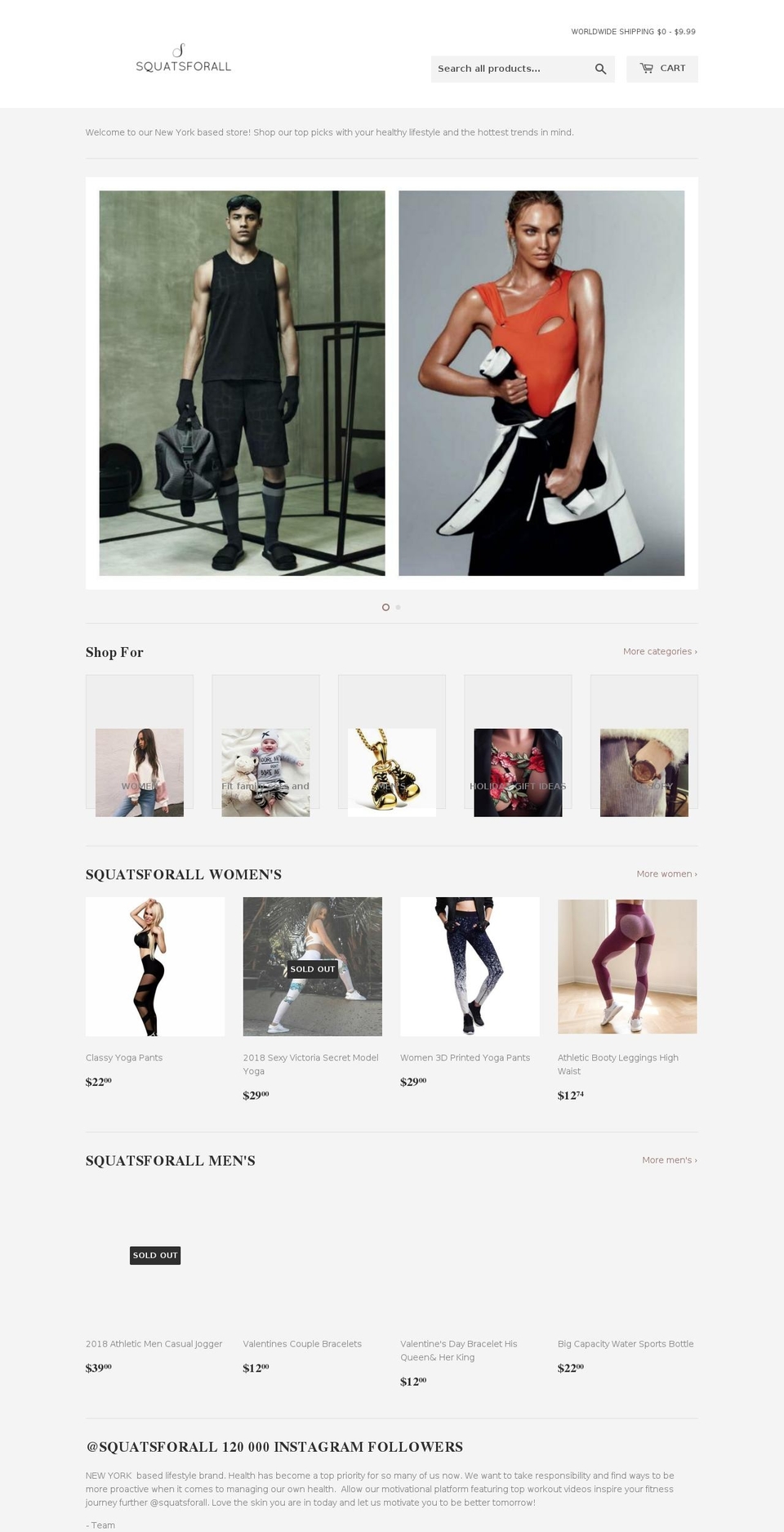 squatsforall.com — Shopify storefront screenshot