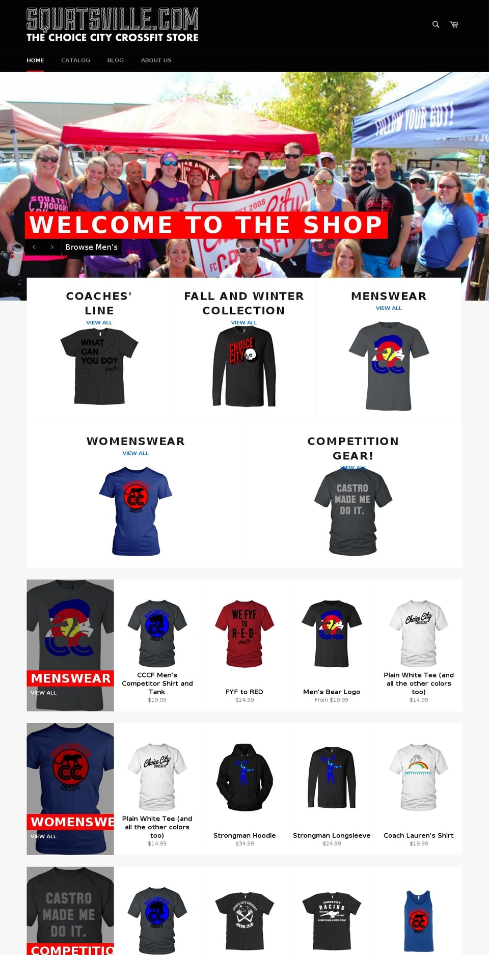 squatsville.com shopify website screenshot