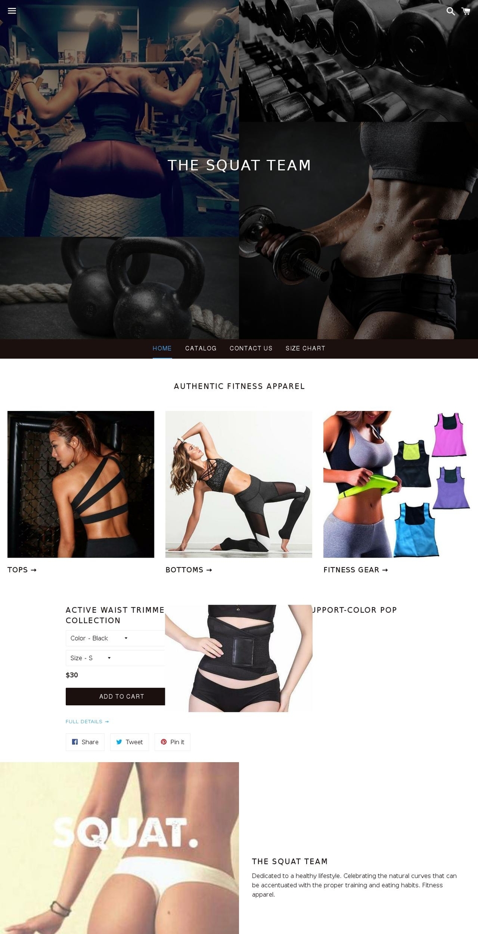 squatteam.com shopify website screenshot