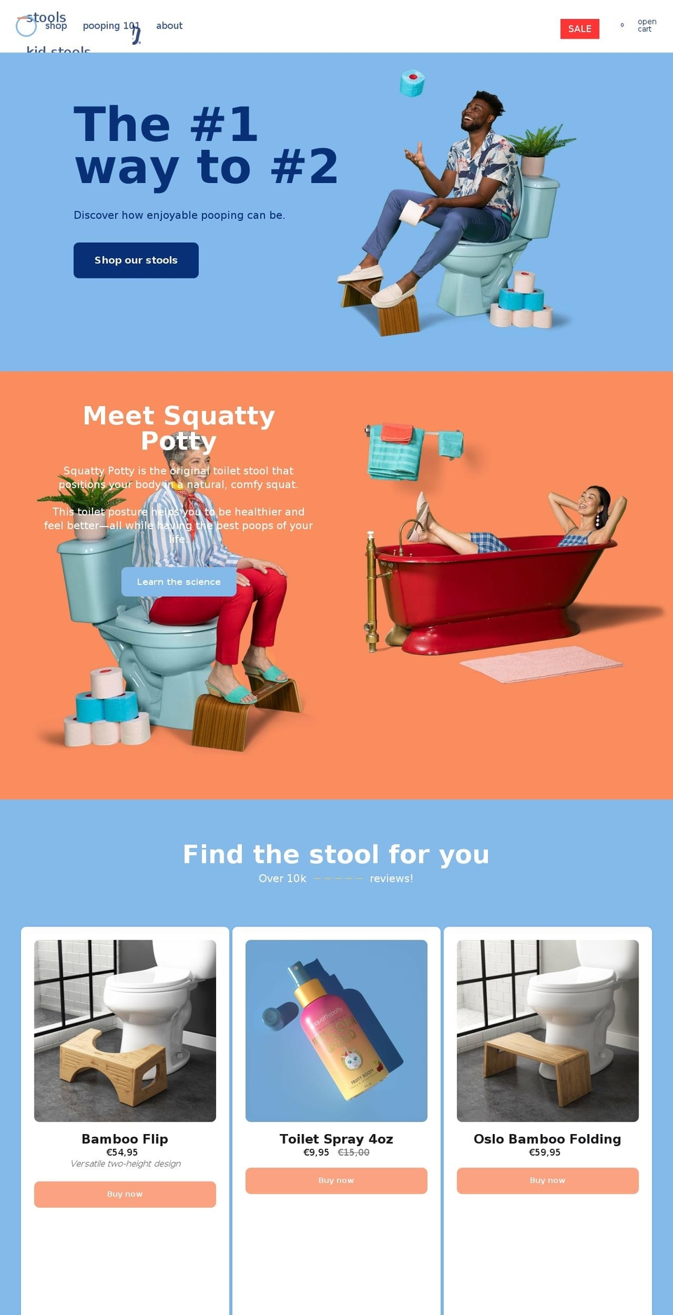 squattypotty.eu shopify website screenshot