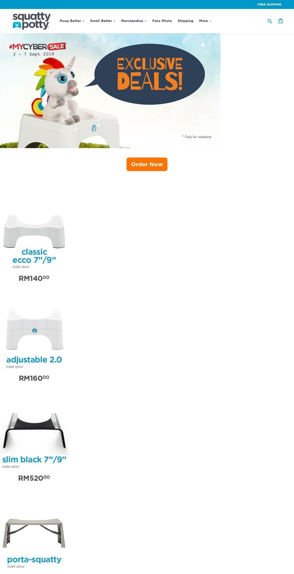 squattypottymalaysia.com shopify website screenshot