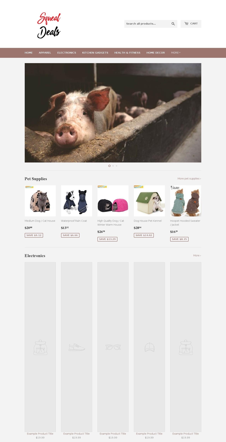 squealdeals.com — Shopify storefront screenshot