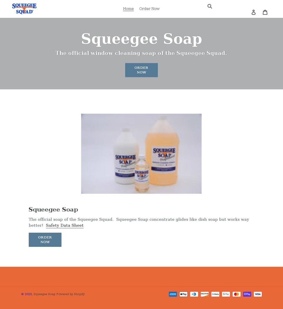 squeegeesoap.com shopify website screenshot
