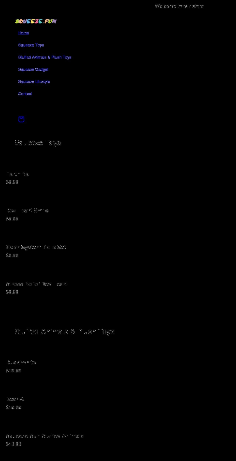 squeeze.fun shopify website screenshot