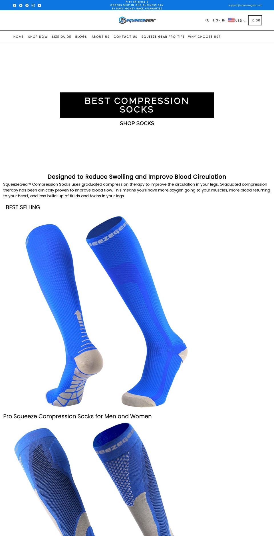 squeezegear.com shopify website screenshot