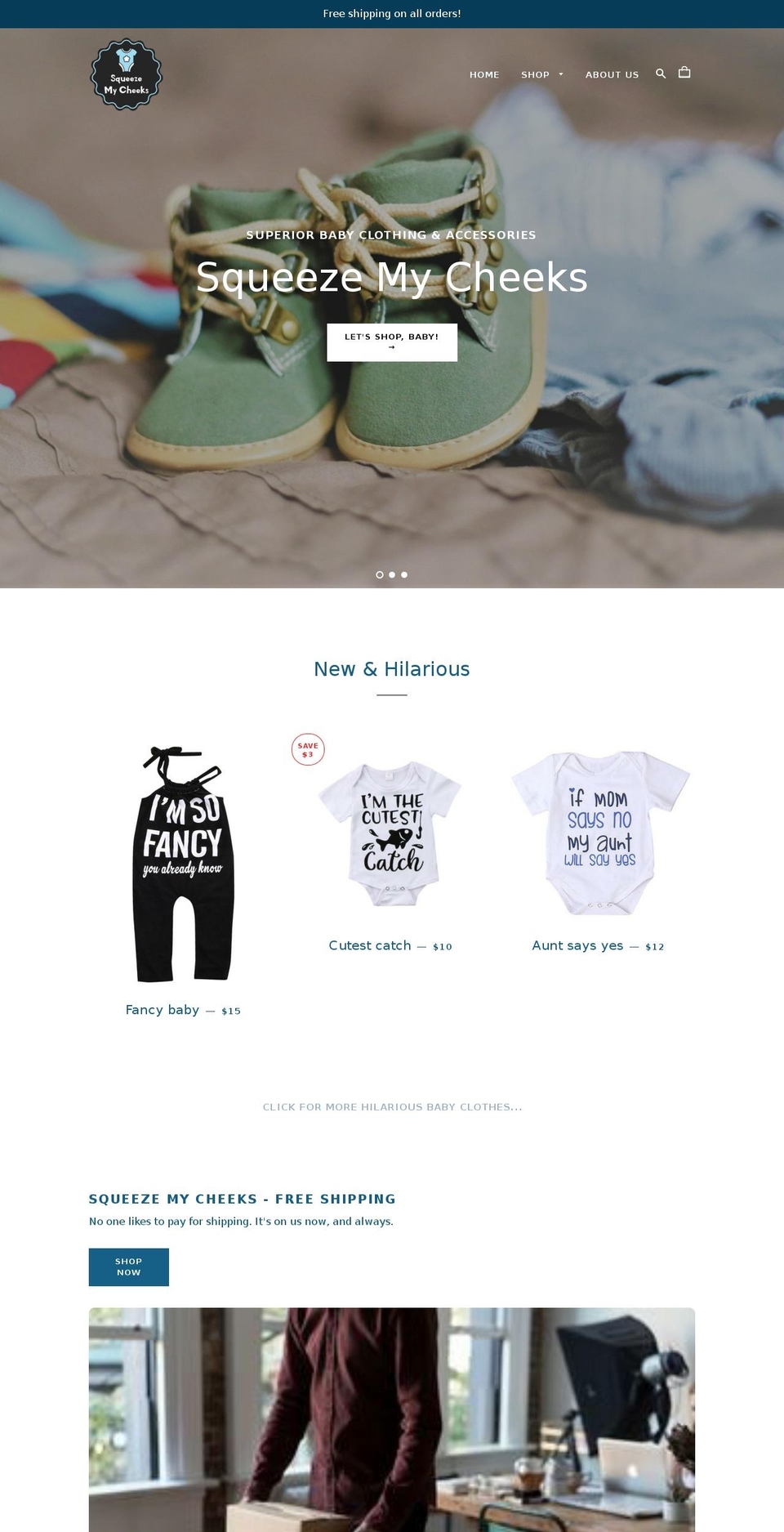 squeezemycheeks.com — Shopify storefront screenshot