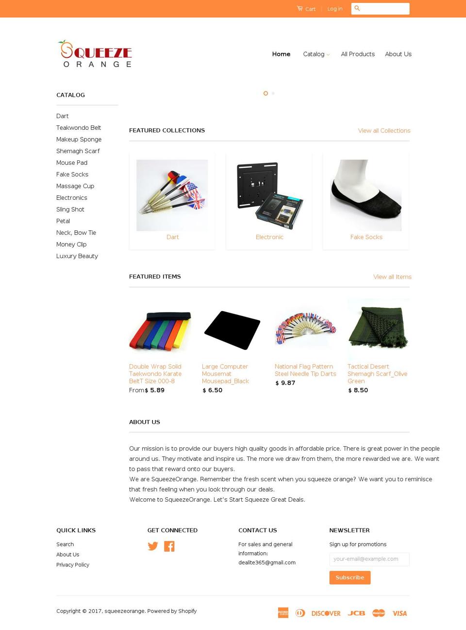 squeezeorange.com shopify website screenshot