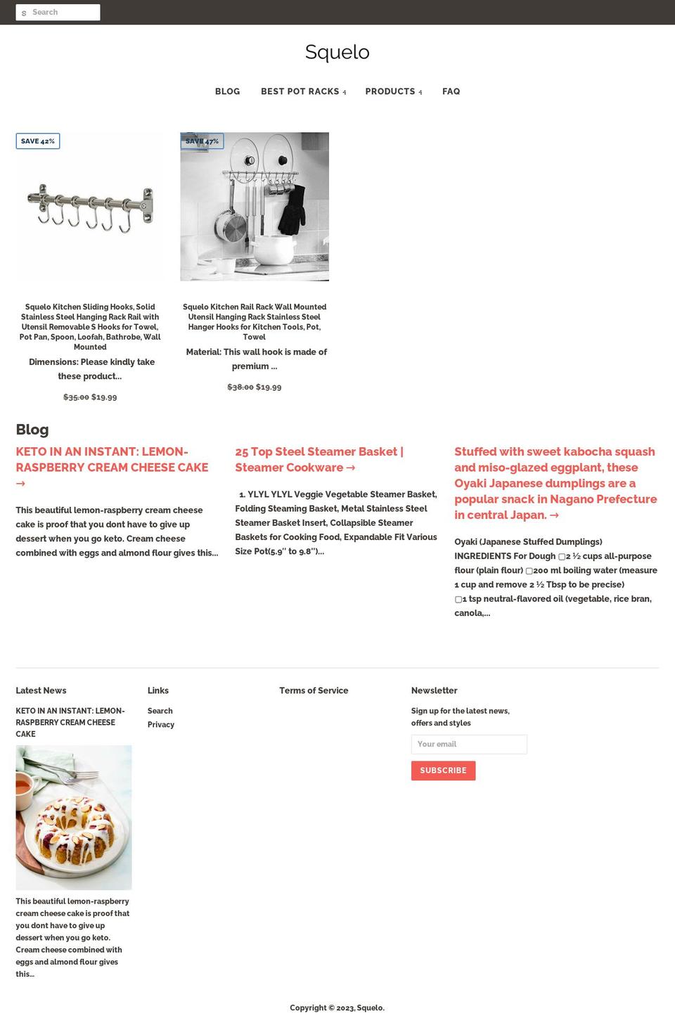 squelo.com shopify website screenshot
