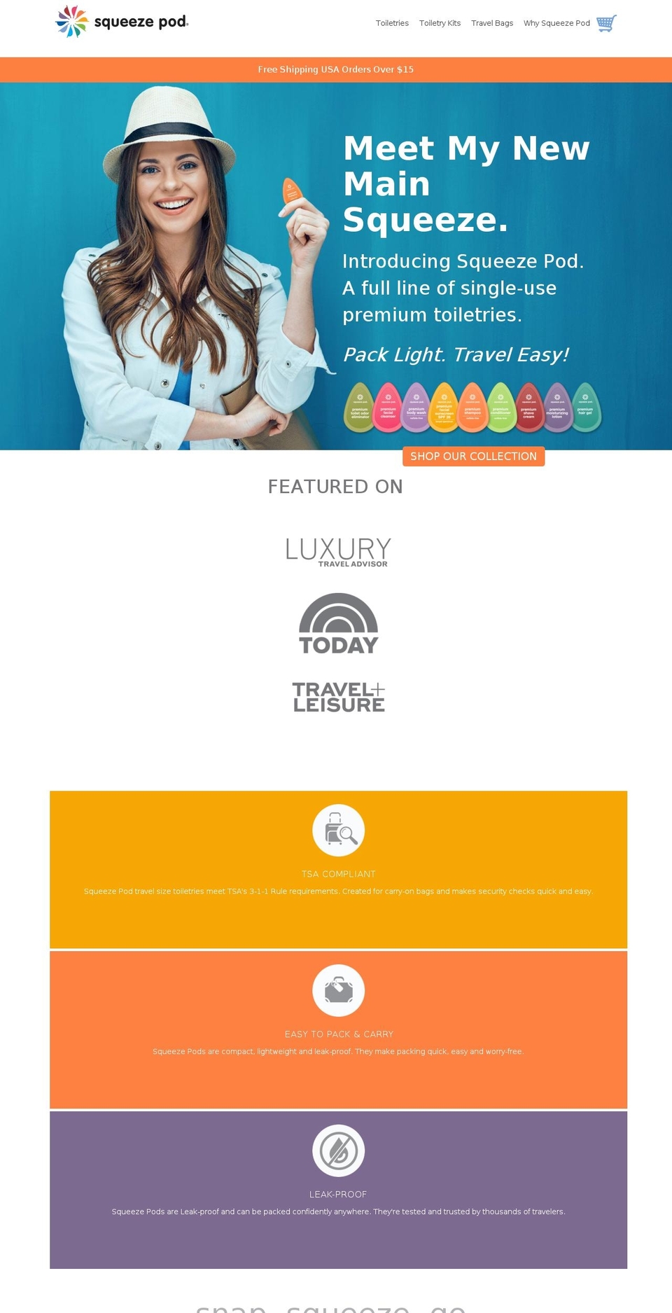 squezepod.com — Shopify storefront screenshot