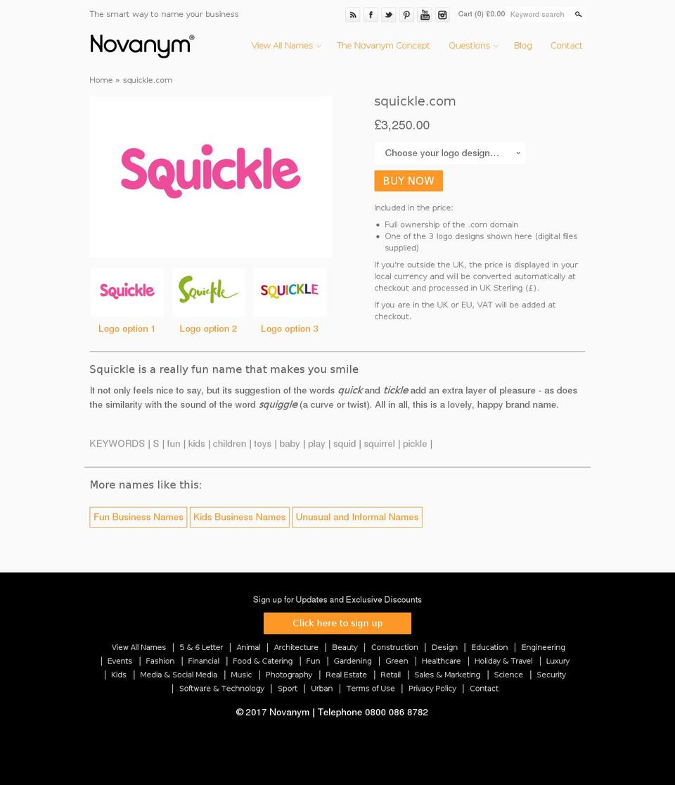 squickle.com shopify website screenshot