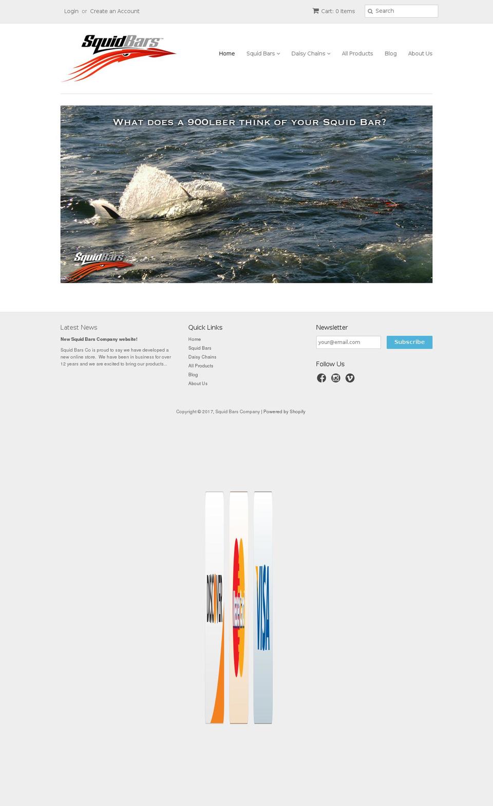 squidbarsco.com shopify website screenshot