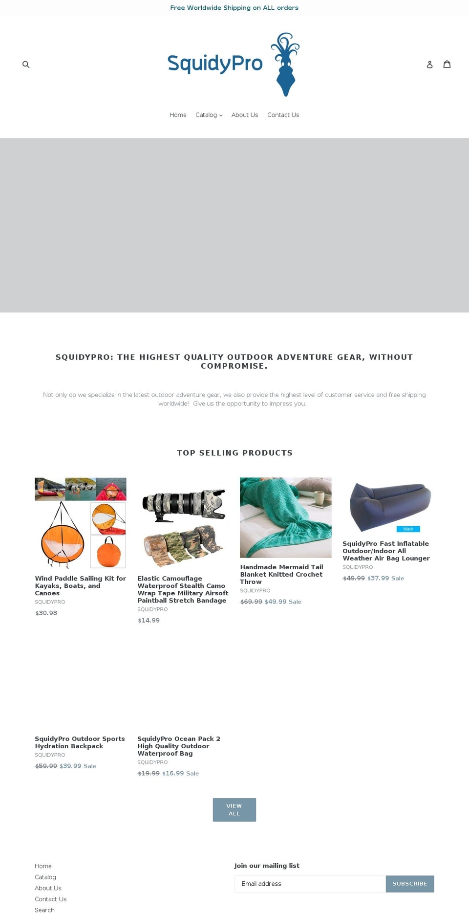 squidypro.com — Shopify storefront screenshot