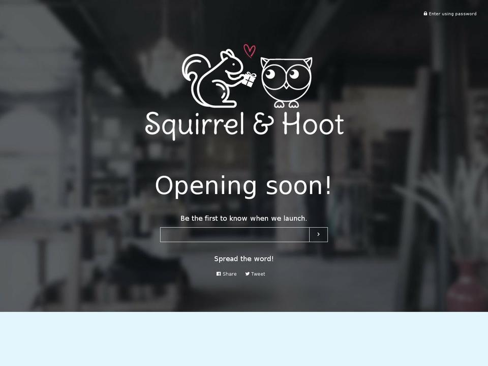 squirrelandhoot.com — Shopify storefront screenshot