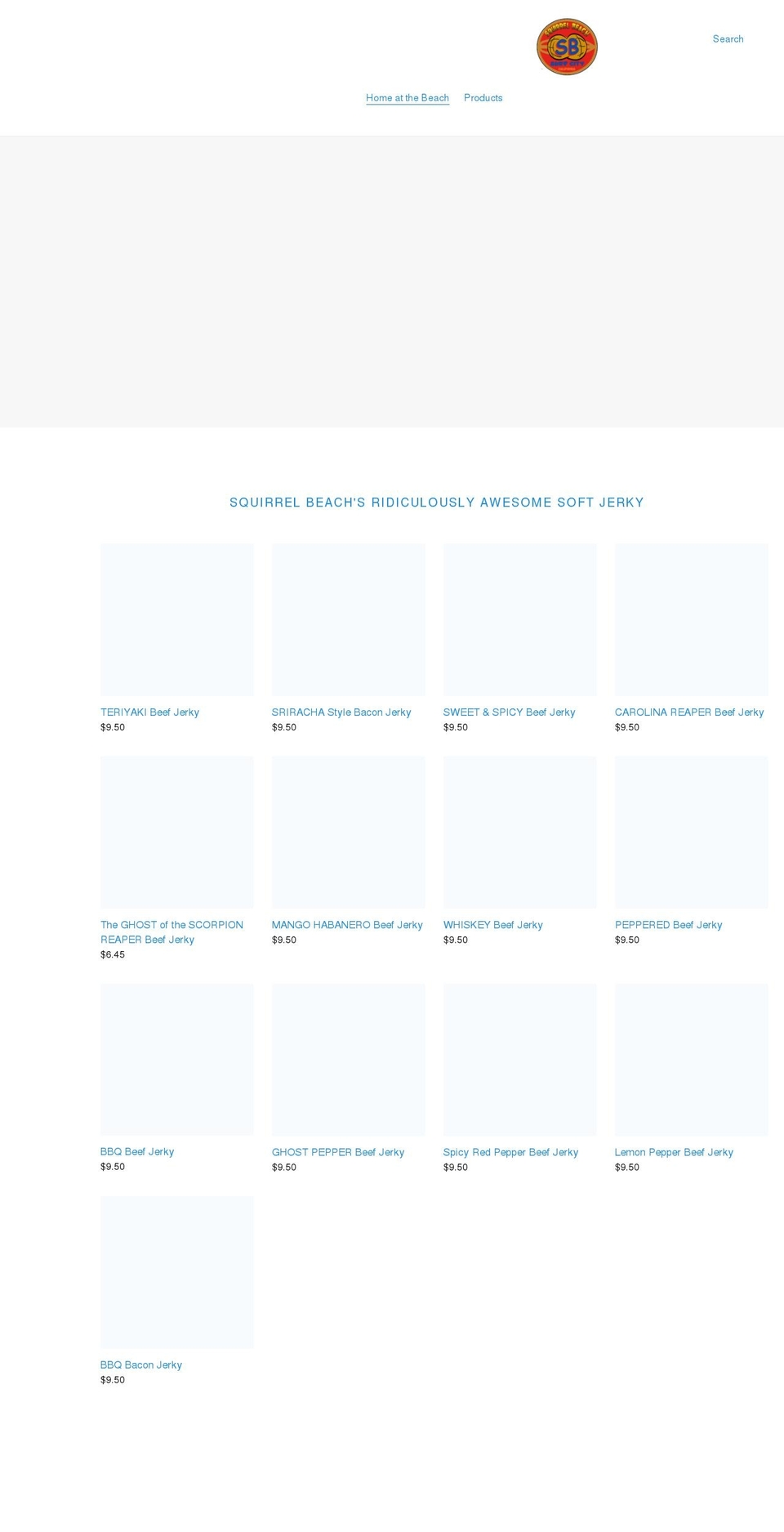 squirrelbeach.com shopify website screenshot