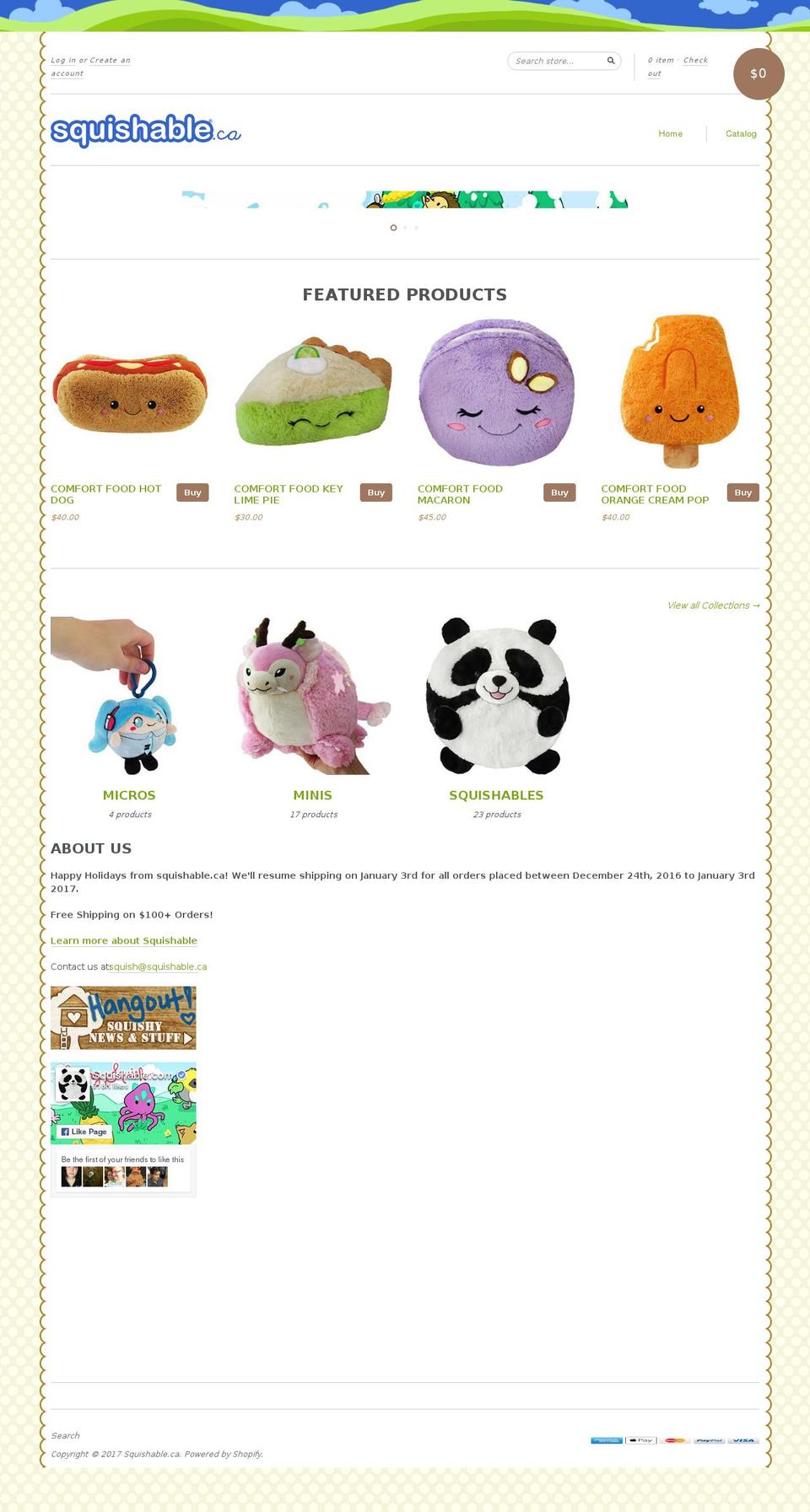 squishable.ca shopify website screenshot