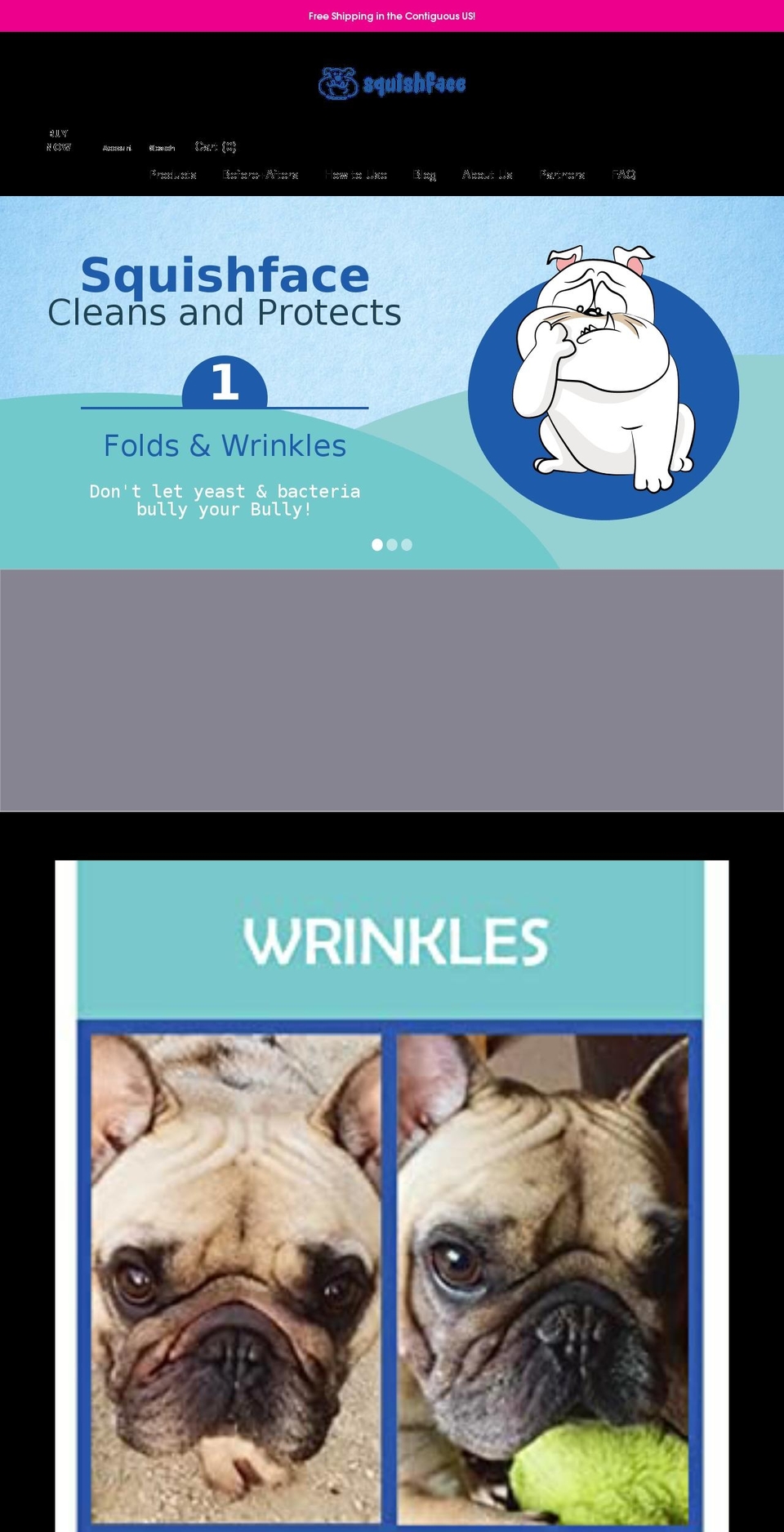 squishface.com shopify website screenshot