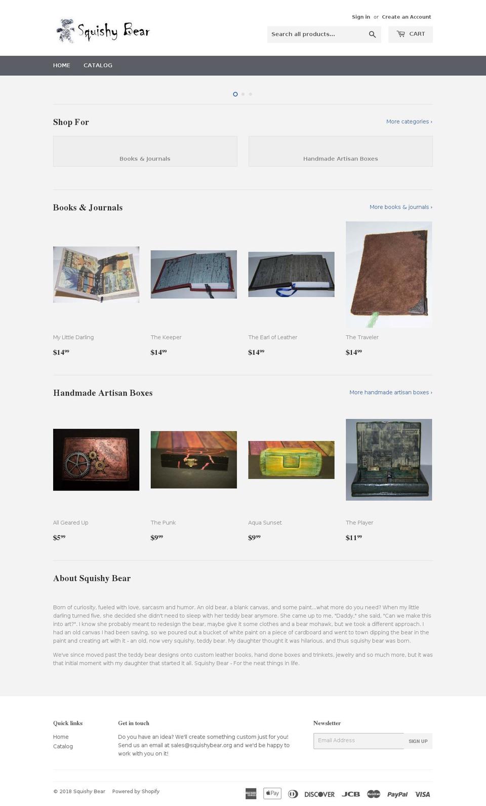 squishybear.org shopify website screenshot