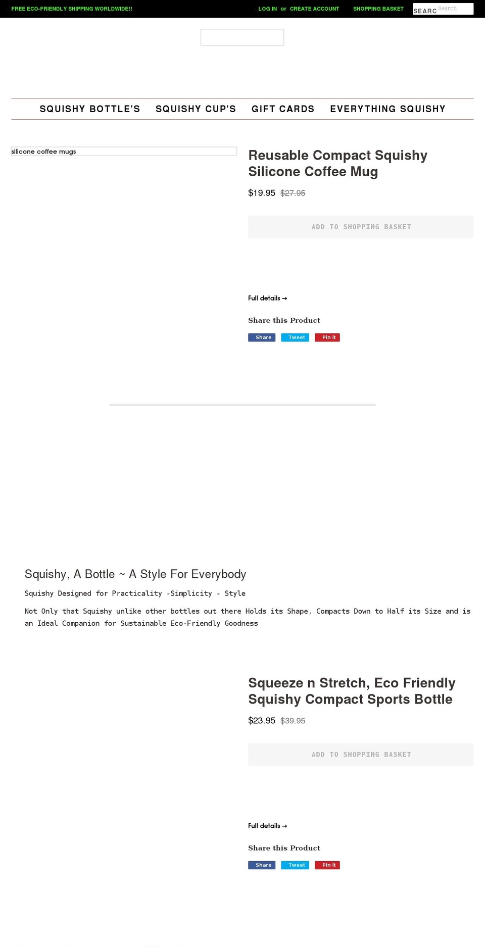 squishybottle.com shopify website screenshot