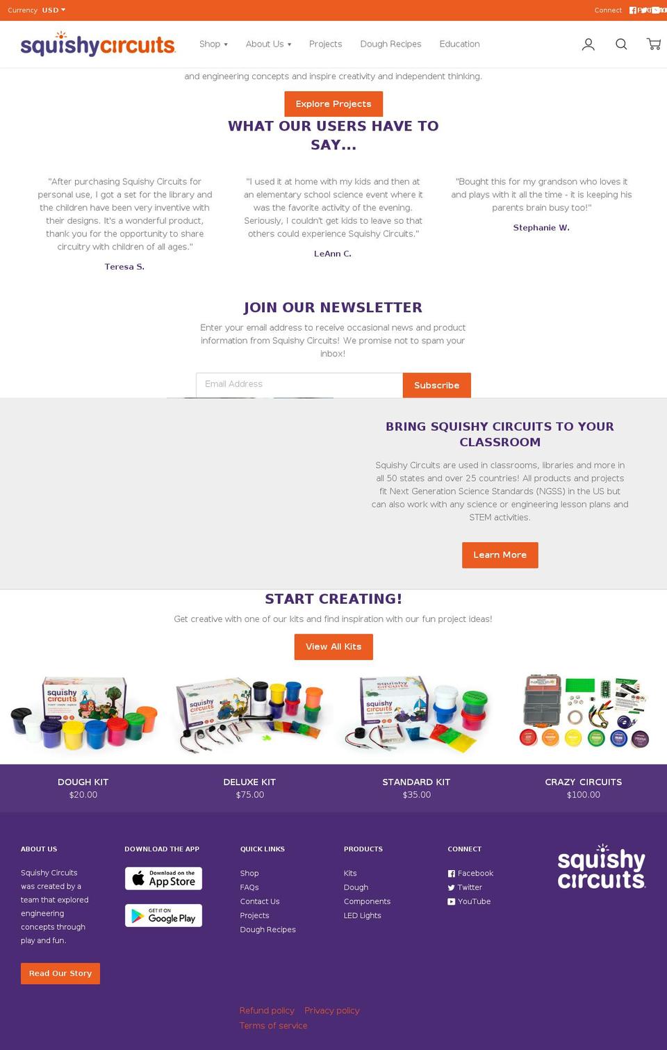 squishycircuits.com — Shopify storefront screenshot