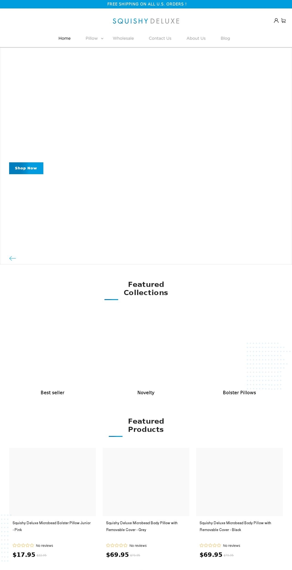 squishydeluxe.com shopify website screenshot
