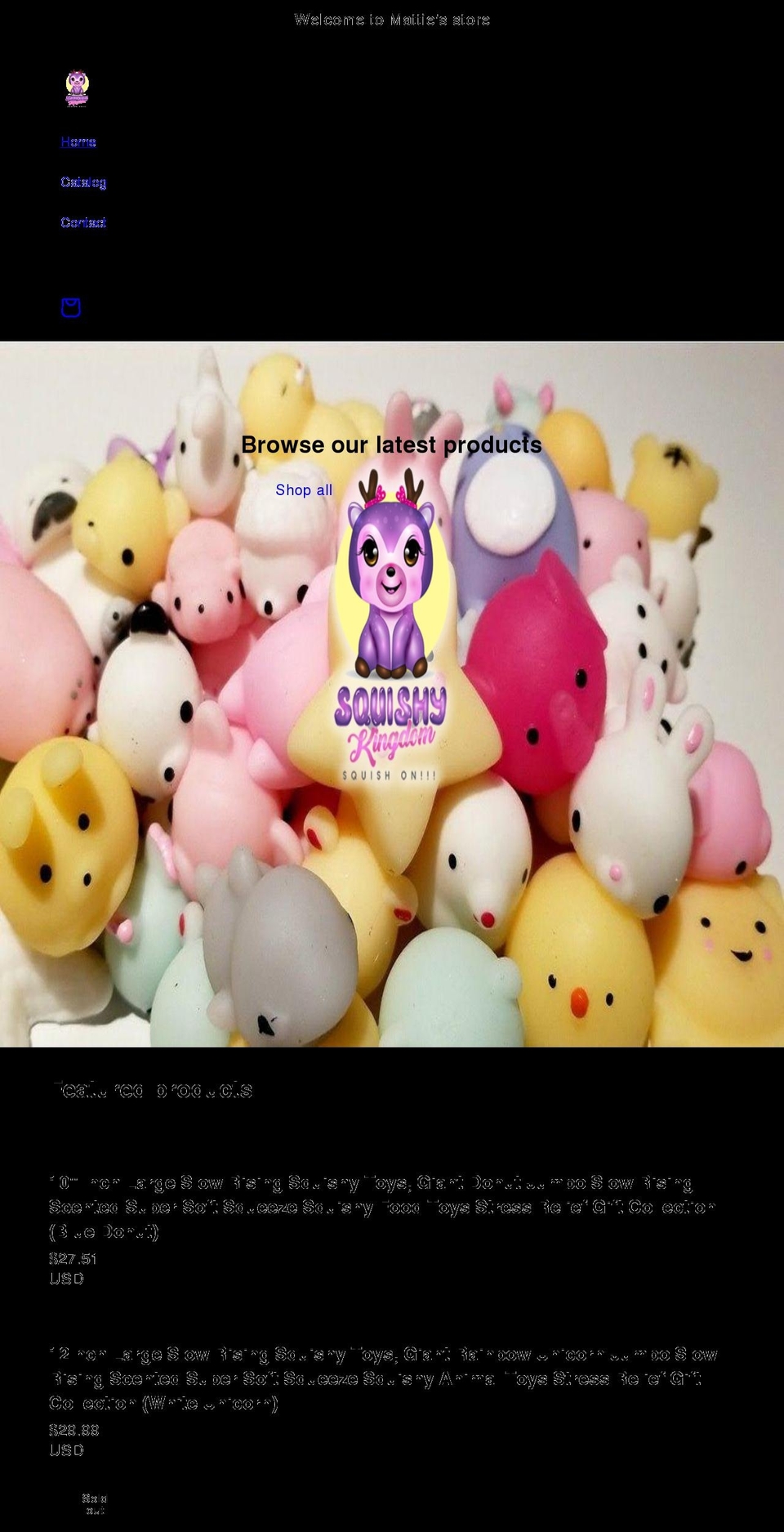 squishykingdom.com — Shopify storefront screenshot