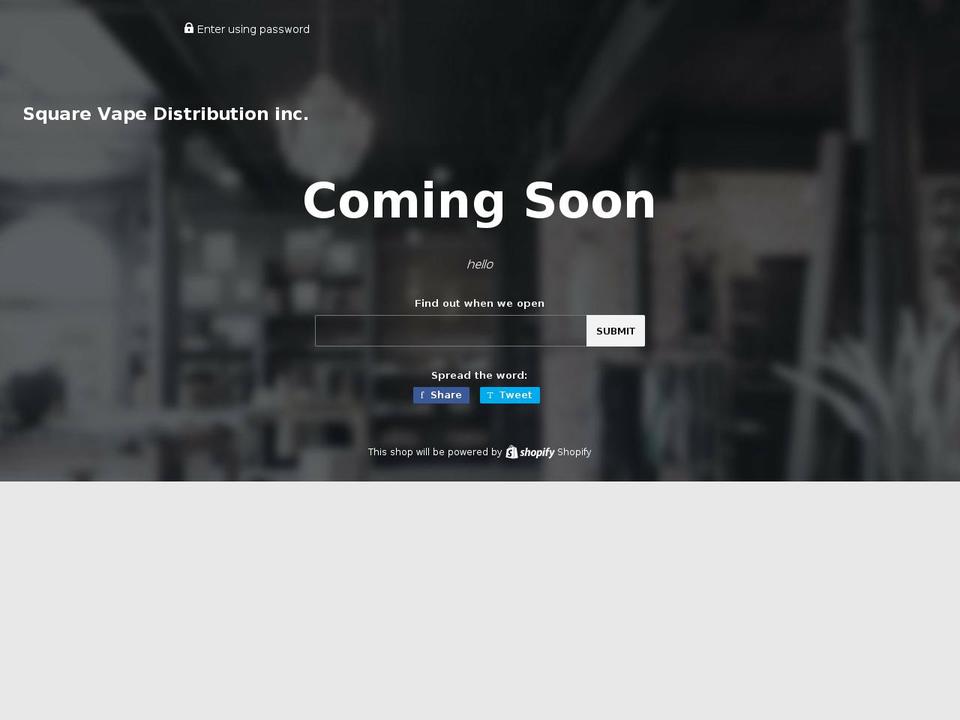 sqvapedistro.com — Shopify storefront screenshot