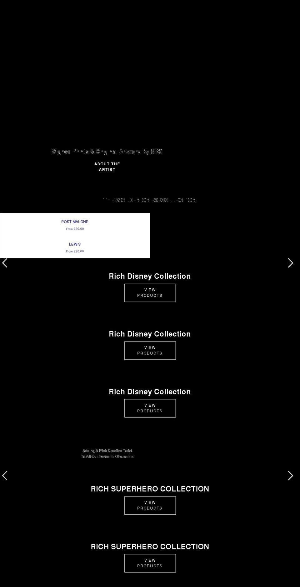 srginspired.com shopify website screenshot