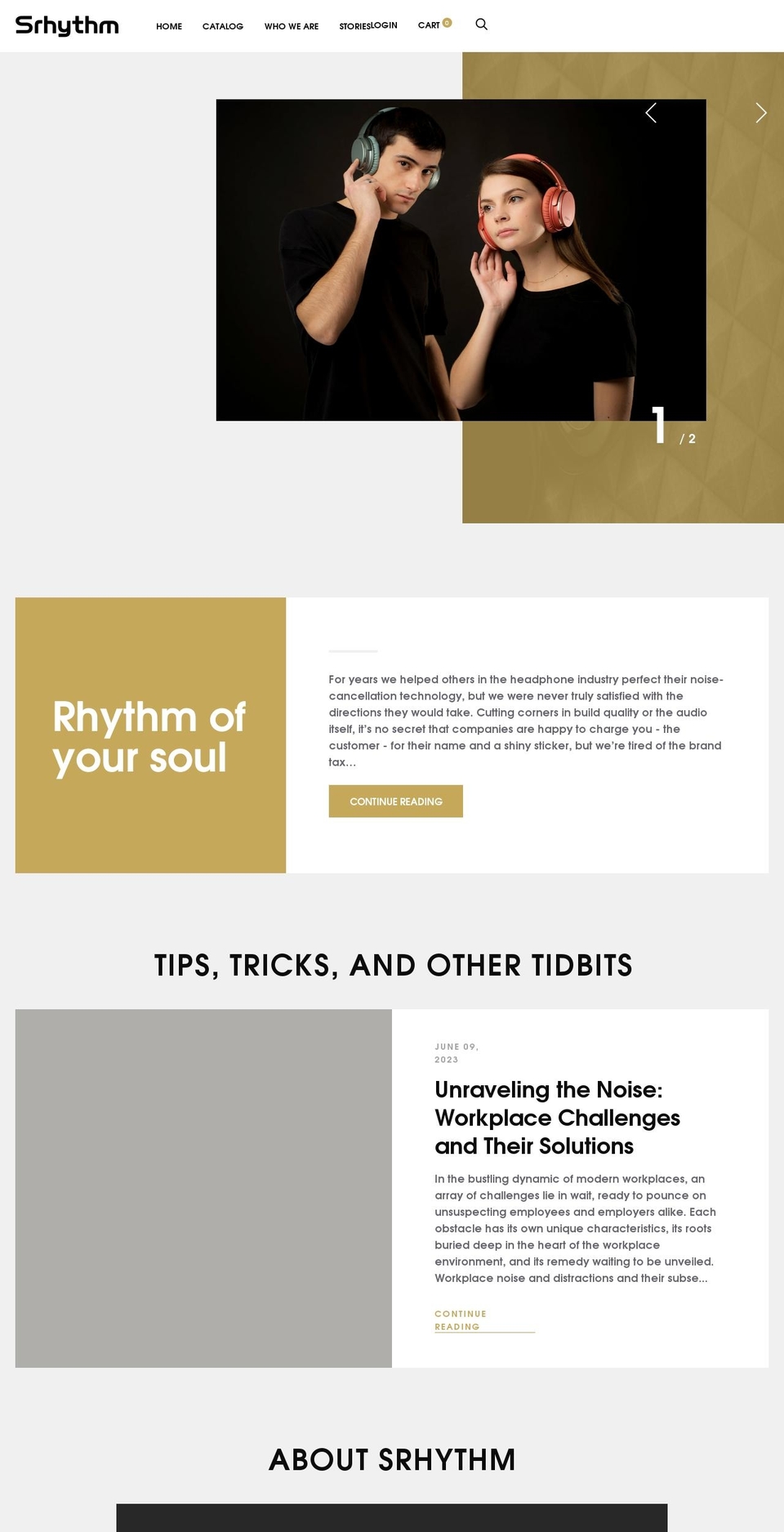 srhythm.com shopify website screenshot