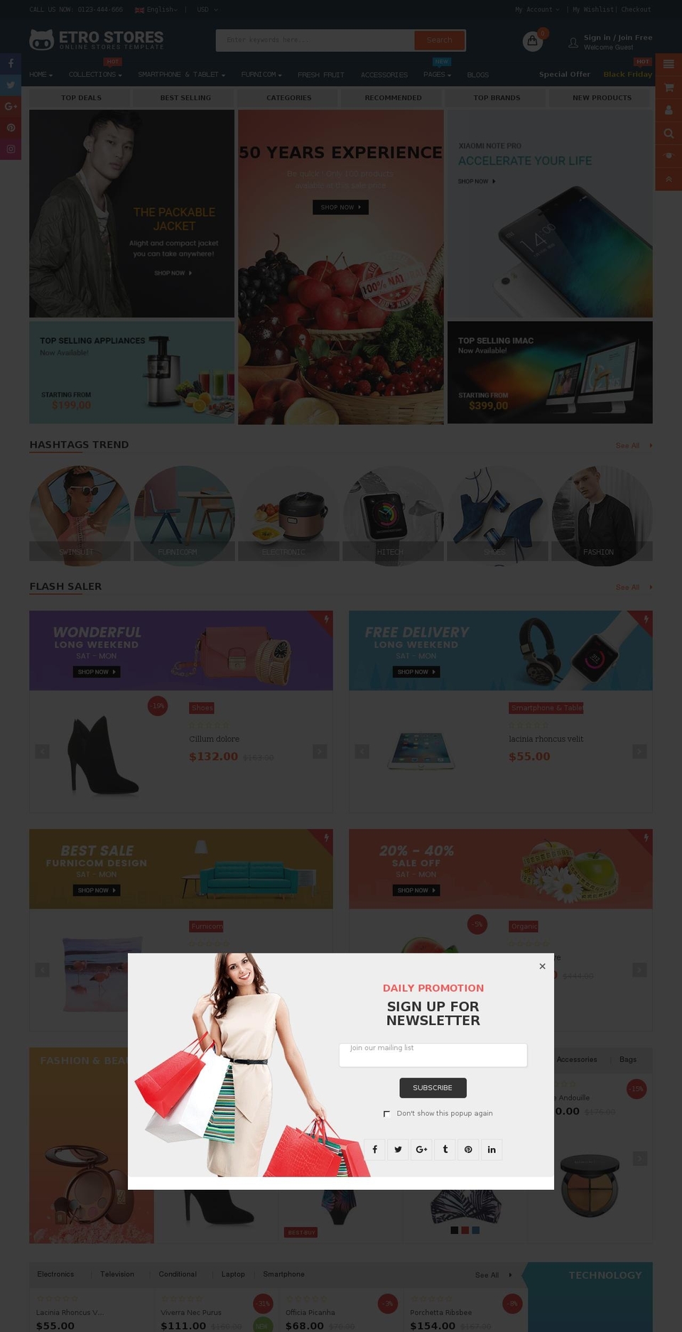 Etrostore-home- Shopify theme site example ss-etrostores.myshopify.com