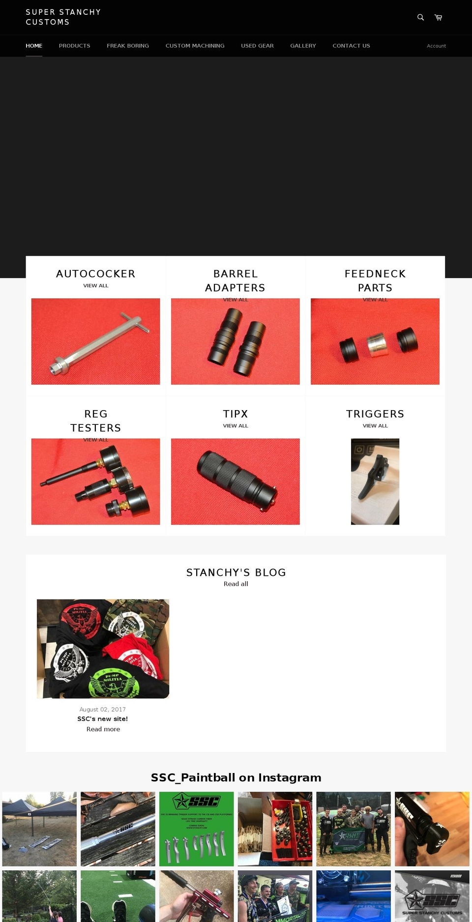 sscpaintball.com — Shopify storefront screenshot