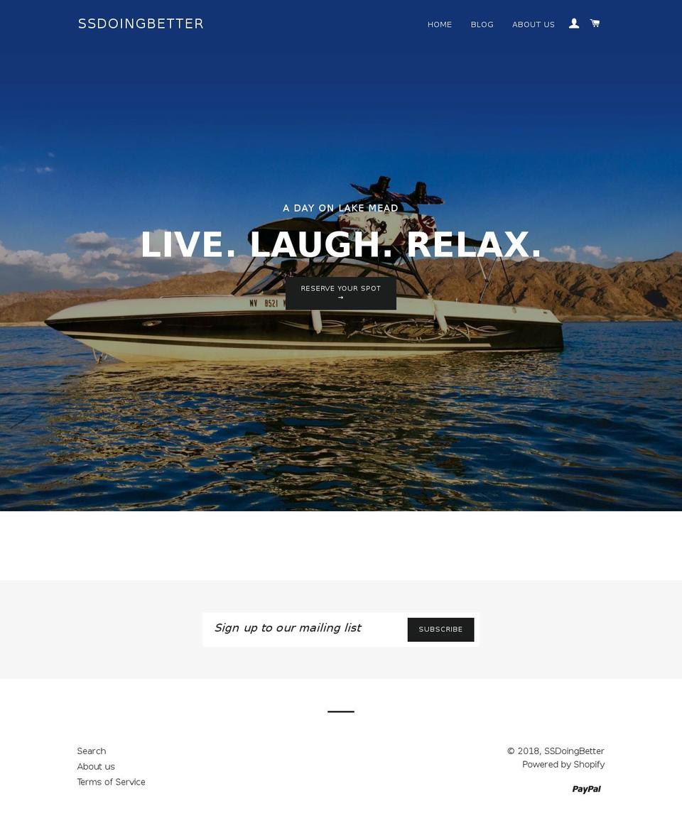 ssdoingbetter.com shopify website screenshot
