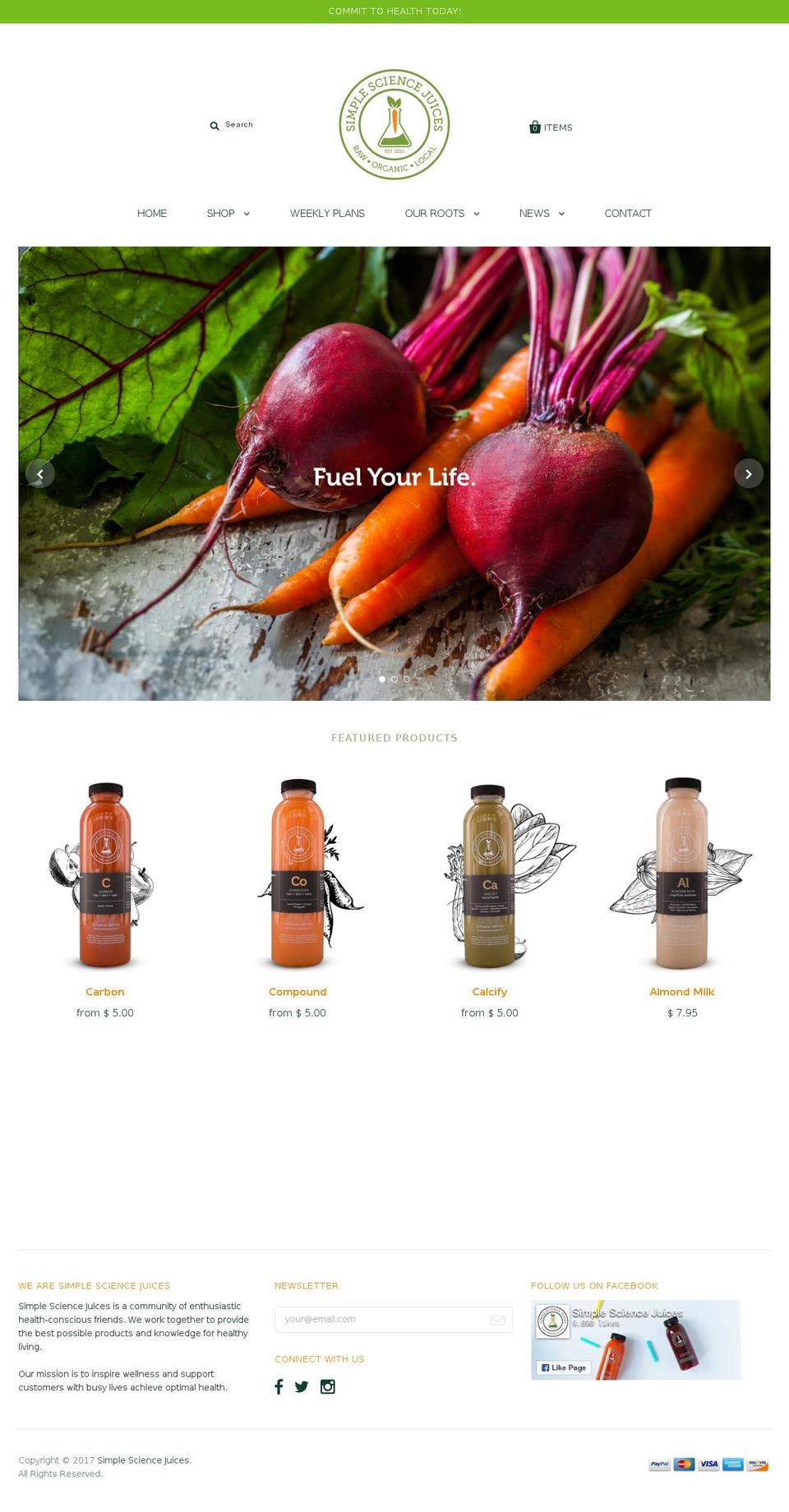 ssjuices.com shopify website screenshot