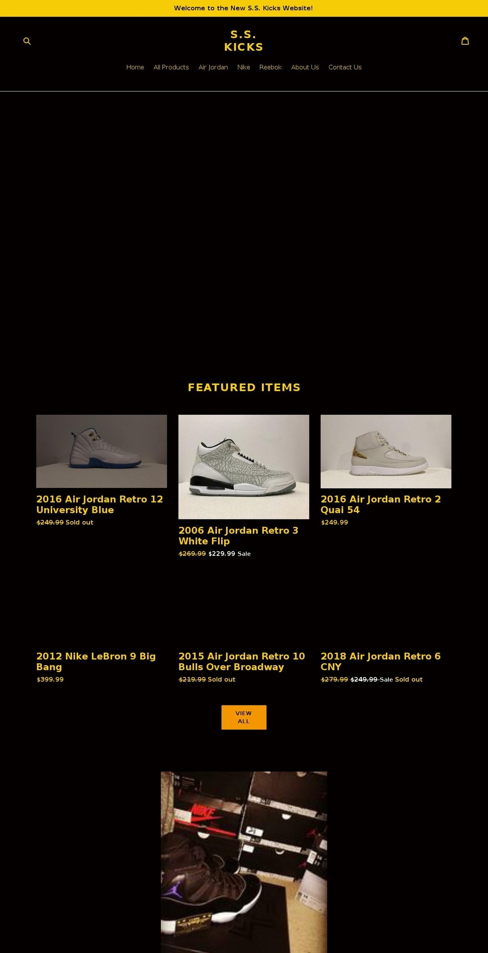 sskicks.com — Shopify storefront screenshot