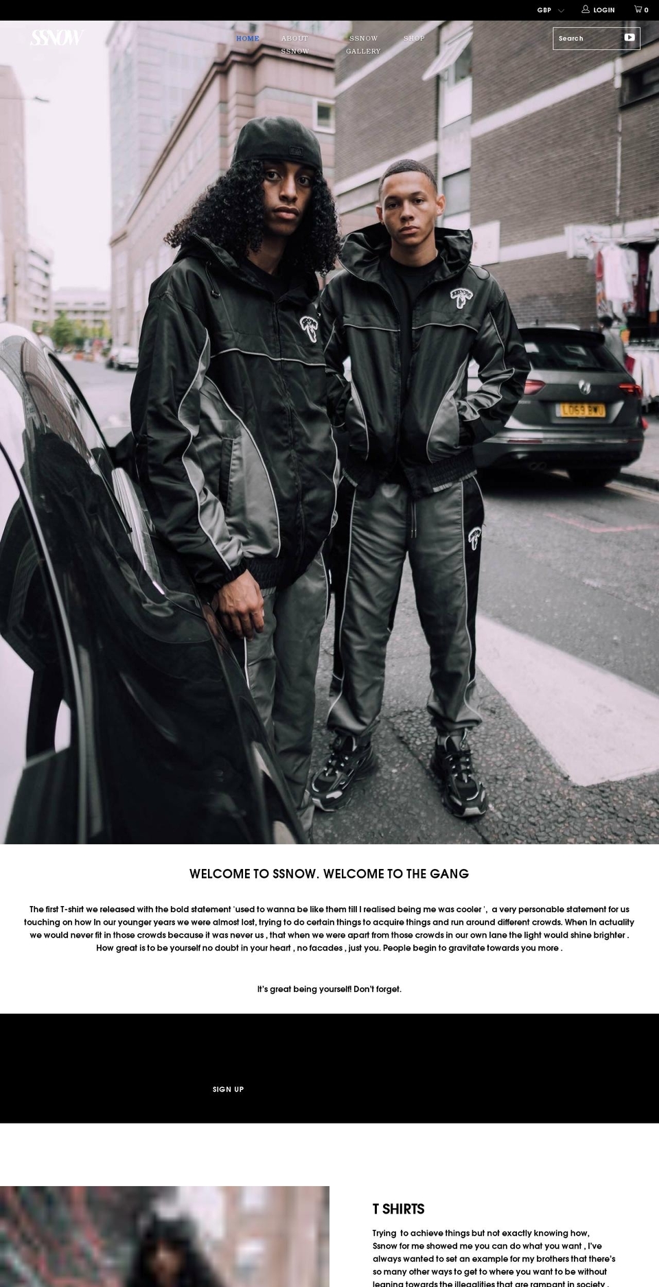 ssnow1.com shopify website screenshot