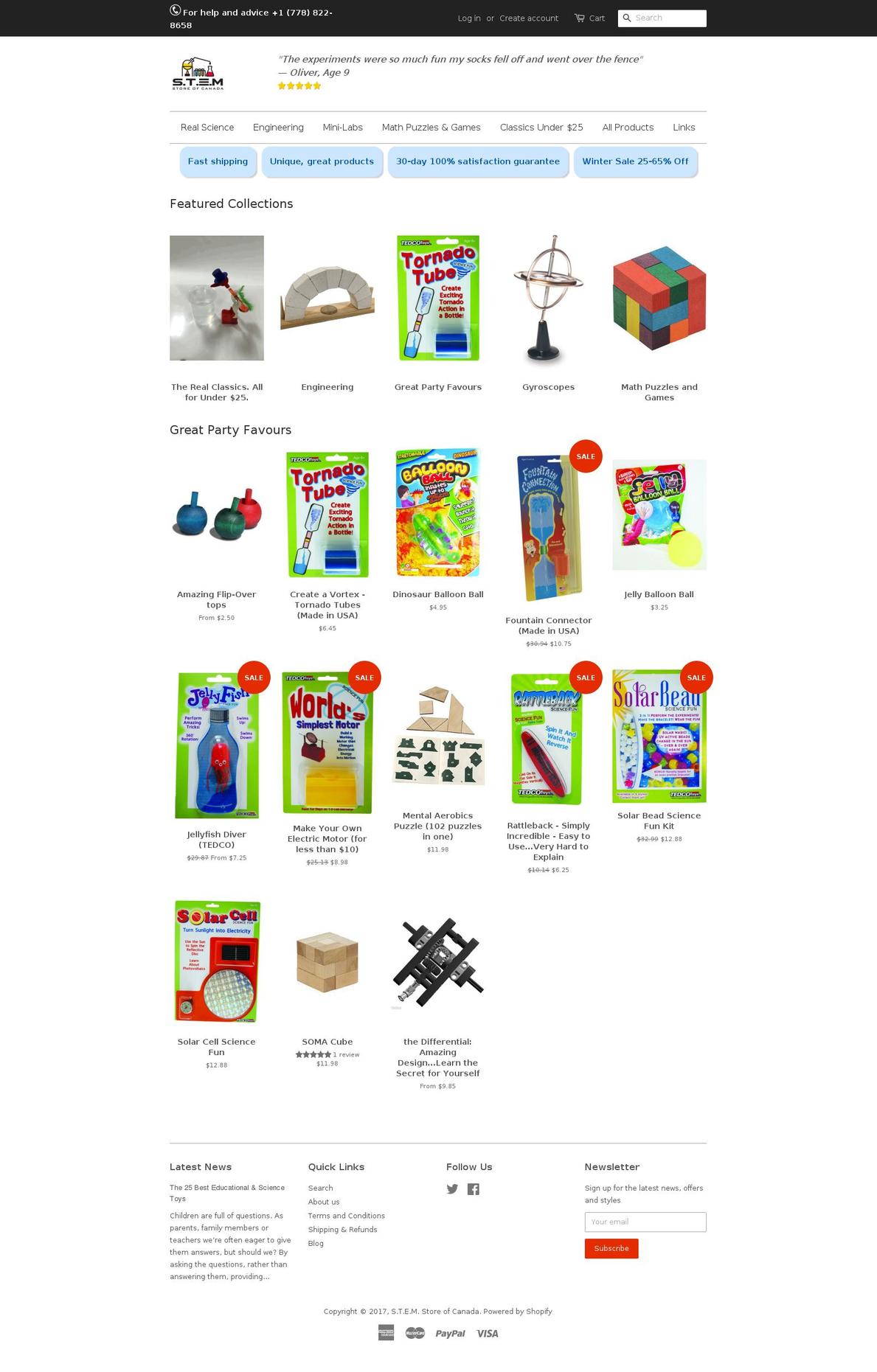 digital Shopify theme site example ssoc.ca
