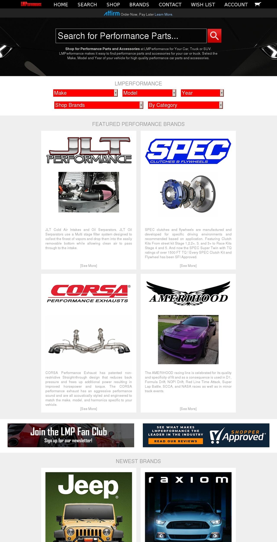 ssparts.com shopify website screenshot