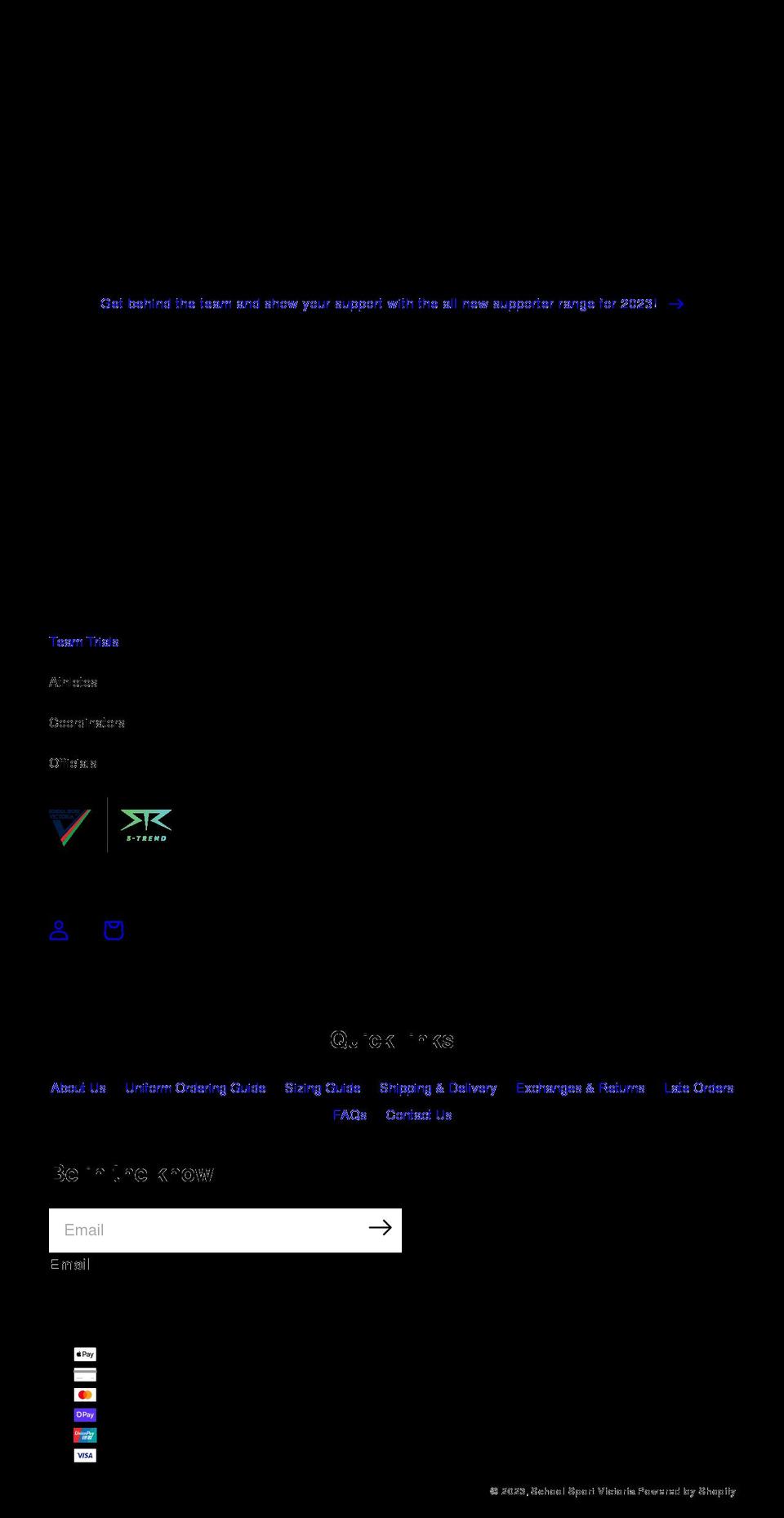 ssvapparel.com.au shopify website screenshot