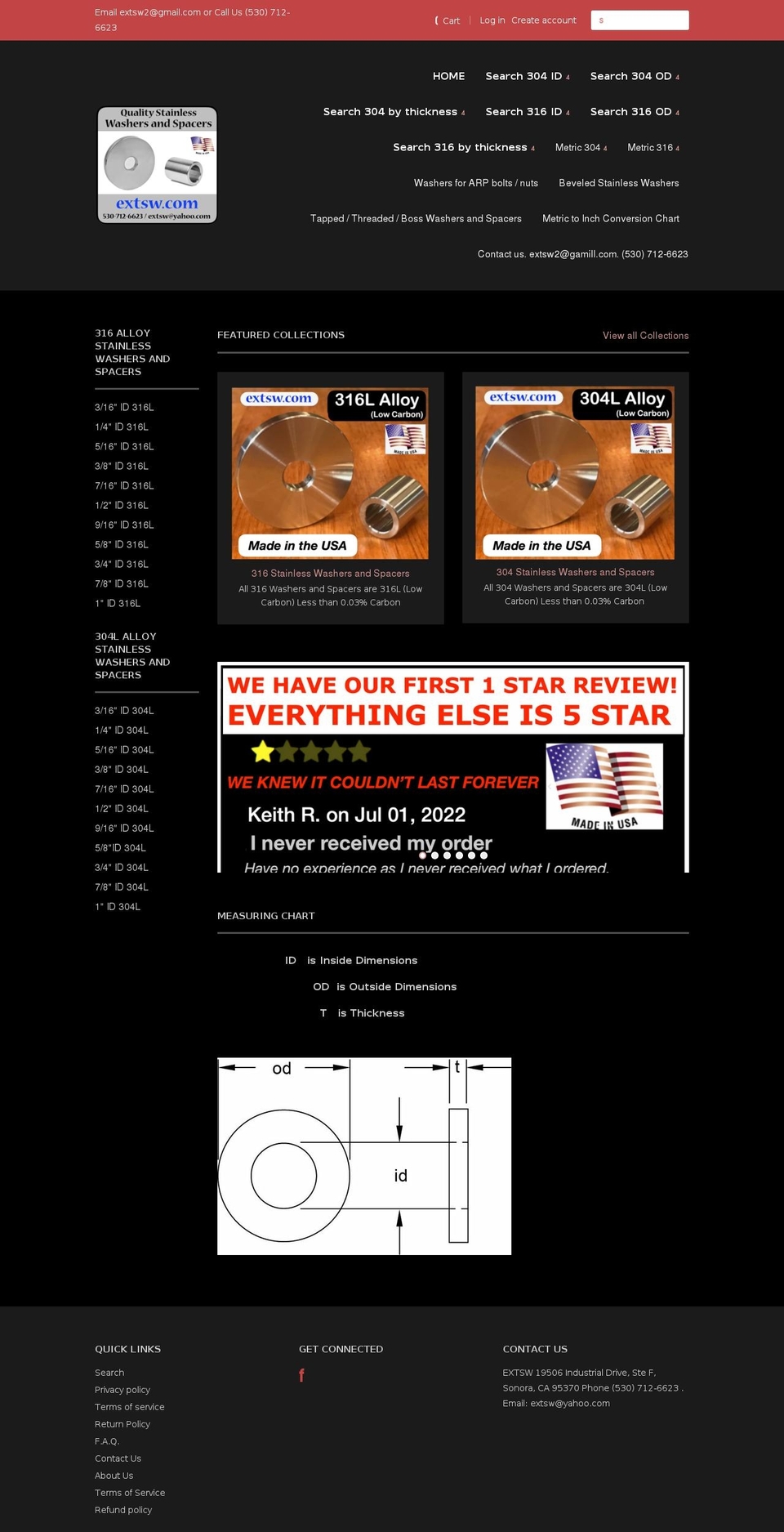 sswashers.com — Shopify storefront screenshot