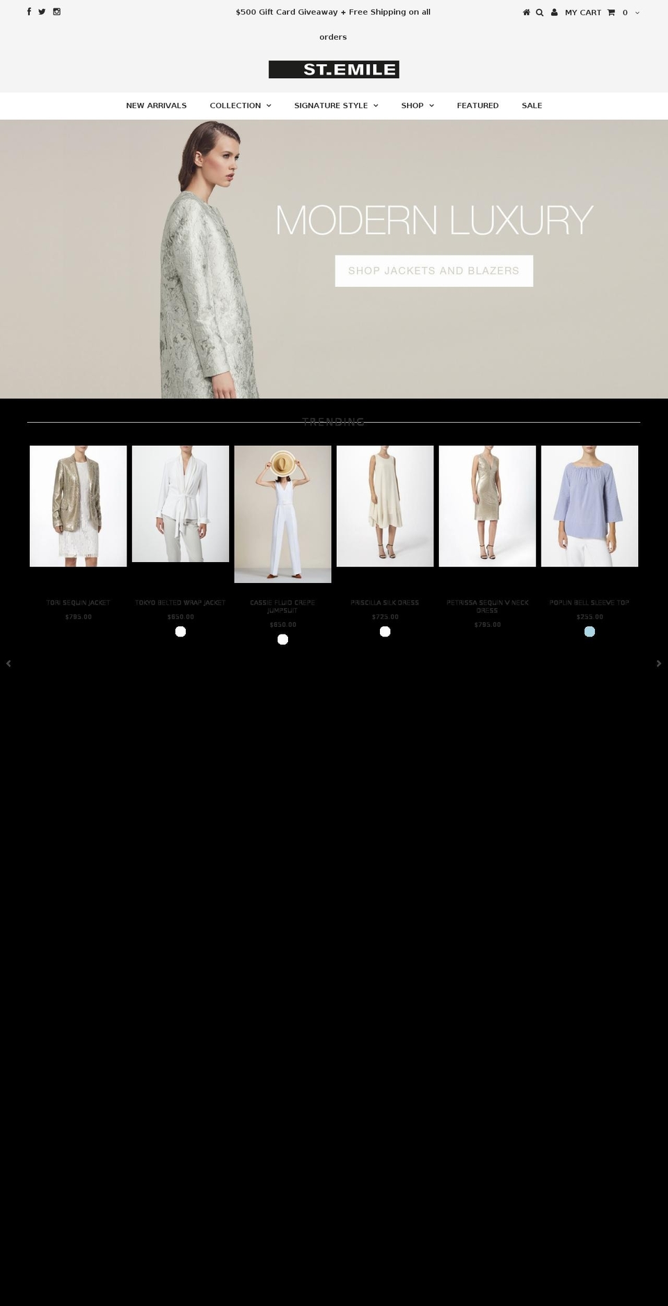 st-emile.com shopify website screenshot