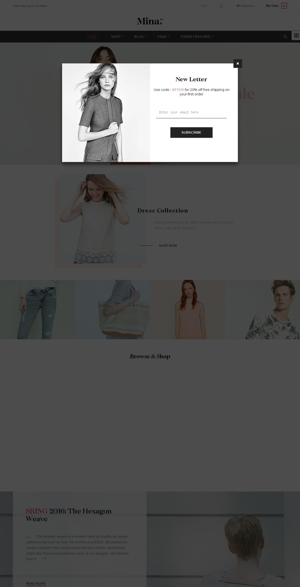 st-mina.myshopify.com shopify website screenshot