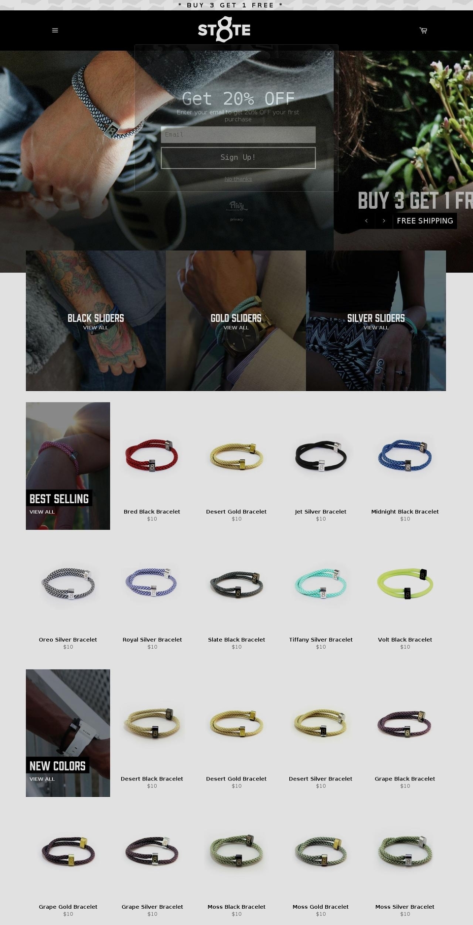 st8te.com shopify website screenshot