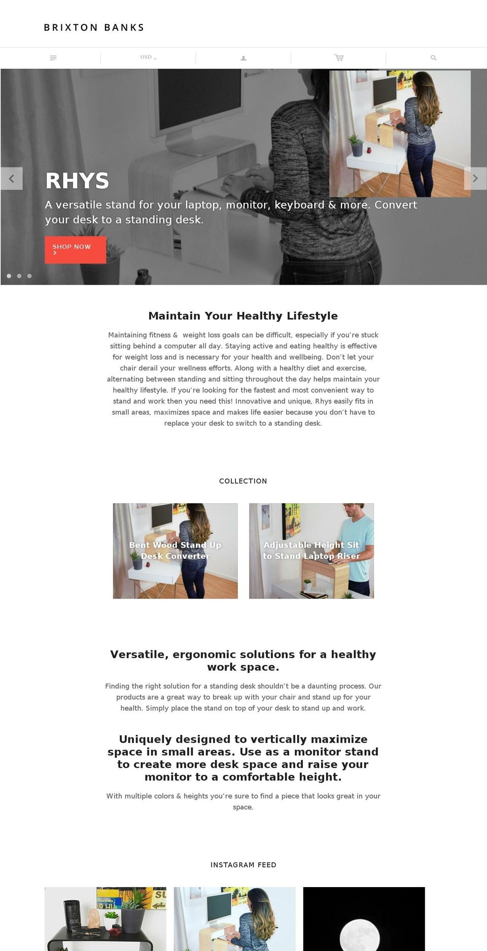 staandupdesk.com shopify website screenshot