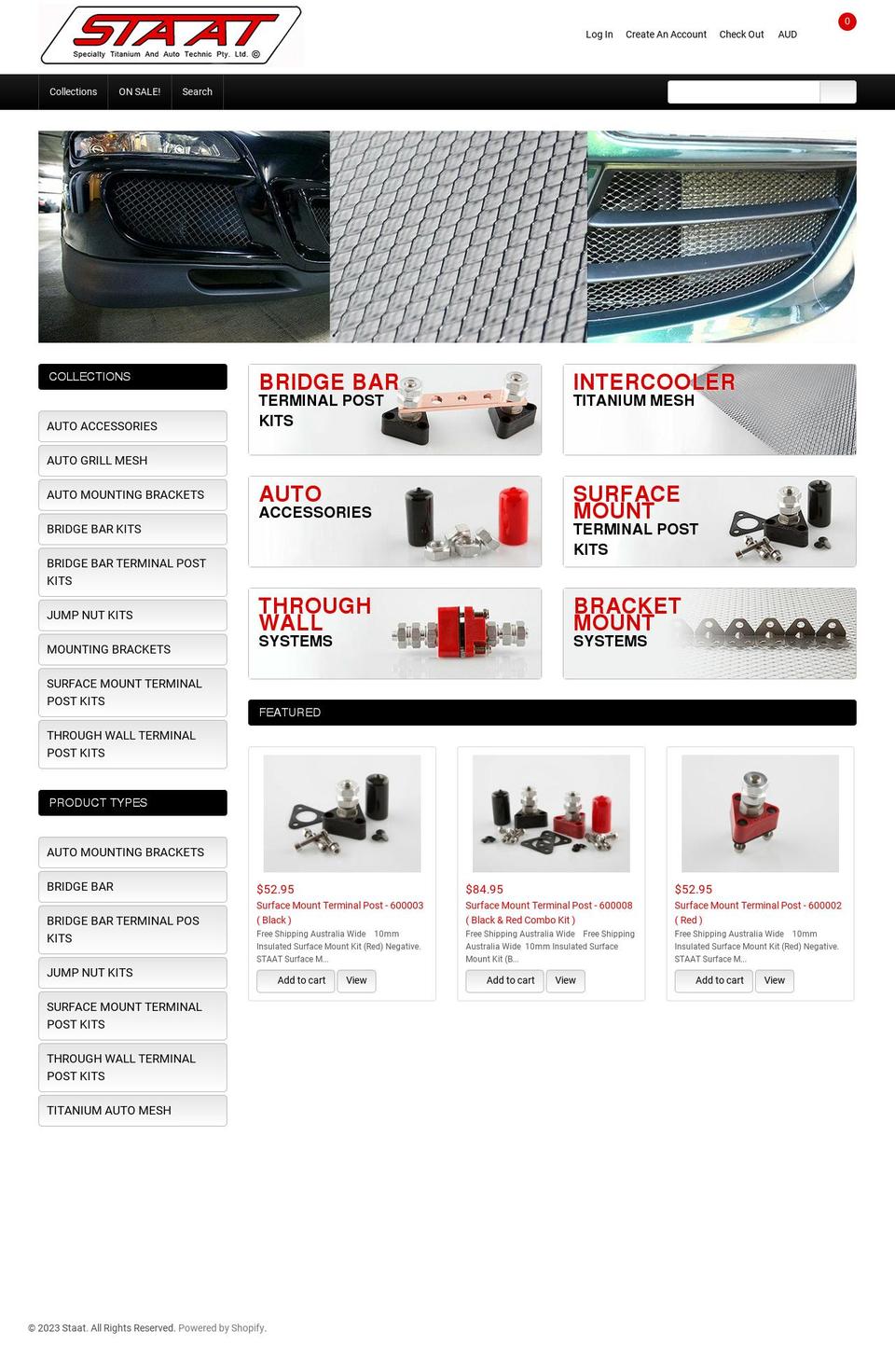 staat.com.au shopify website screenshot
